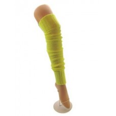 Knee-Over Beenwarmers: Fluor Geel (one size)