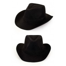 Hoeden: Cowboyhoed Zwart glitter