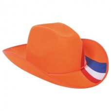 Hoeden: Cowboyhoed Oranje RWB vlag