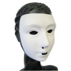 Plastic masker: Grimeermasker Wit kalklaag