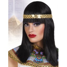 Pruik: Cleopatra met hoofdband