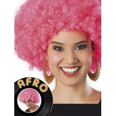 Pruik: Afropruik roze