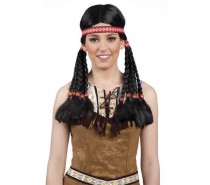 Pruik: Indian Makawee met hoofdband