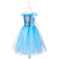 Phanine: Luxe blauwe ijs koningin jurk (3-4 & 5-7 jaar)