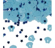 Tafeldeco/sier-confetti: Voetjes blauw