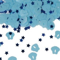 Tafeldeco/sier-confetti: Voetjes blauw